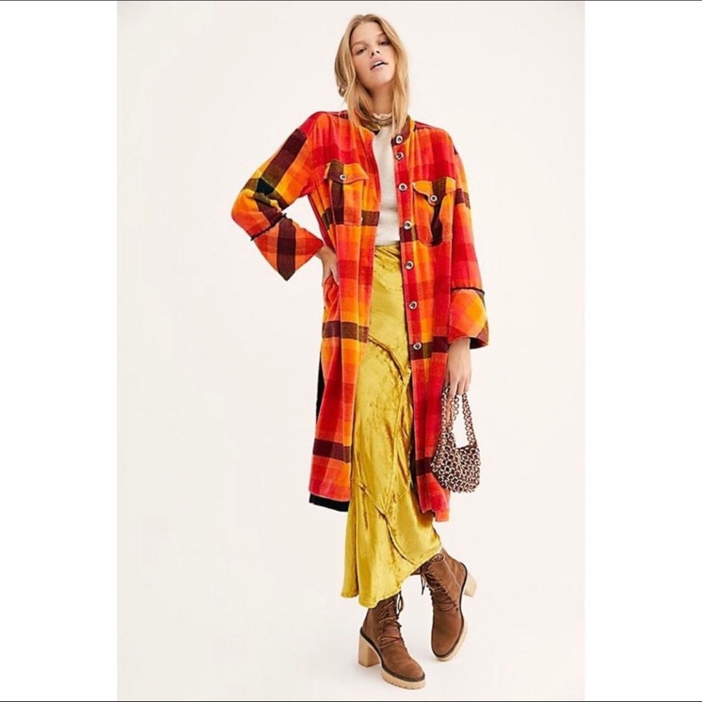 We the Free| Ashima Chenille Plaid Duster